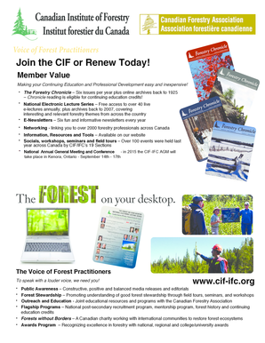 Canadian Institute of Forestry Membership Application