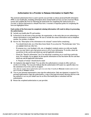 Authorization for Provider to Release Health Information