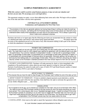 Performance Agreement Contract