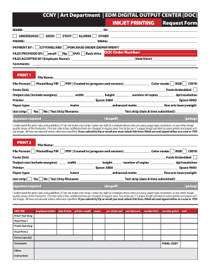 DOC INKJET PRINTING Request Form - CCNY Art Department