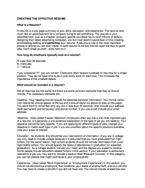 Resume Creation Guide
