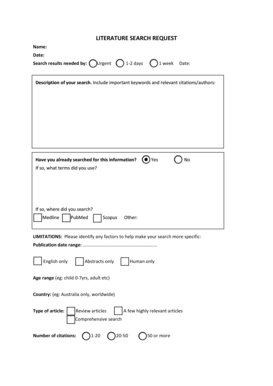 Literature Search Request Form