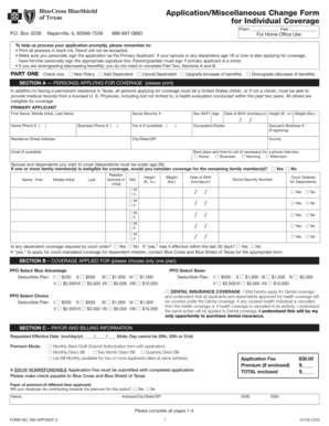 Individual Health Insurance Application Form