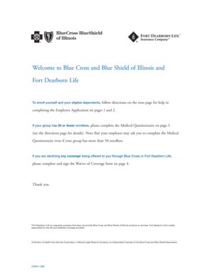 Blue Cross and Blue Shield of Illinois Employee Application