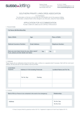 UK Tenant Application Form
