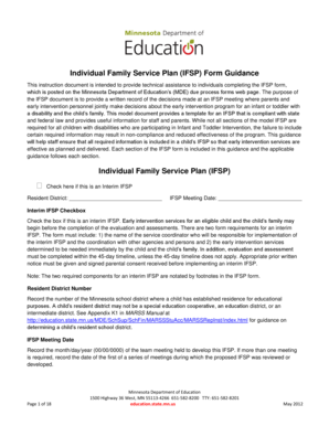 Individual Family Service Plan Form