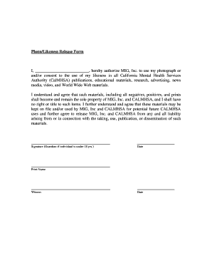 Photo Likeness Release Form