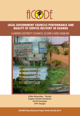 Ngo registration form pdf - LOCAL GOVERNMENT COUNCILS PERFORMANCE AND QUALITY OF SERVICE DELIVERY IN UGANDA LOCAL GOVERNMENT COUNCILS PERFORMANCE AND QUALITY OF SERVICE DELIVERY IN UGANDA LUWERO DISTRICT COUNCIL SCORE-CARD 2008/09 Lillian Muyomba Tamale Eugene Gerald