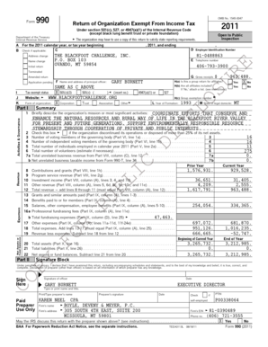Form 990 2011 Tax Return