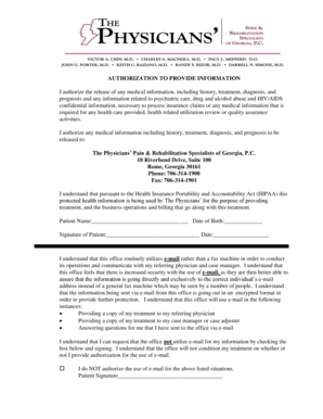 Authorization to Release Medical Information