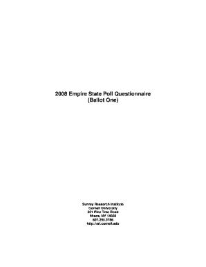 2008 Empire State Poll Questionnaire