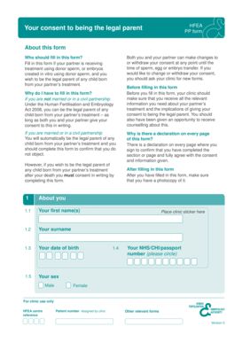 UK Legal Parent Consent Form