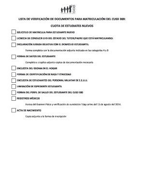 Declaración Jurada Respecto a la Domicilio de un Estudiante