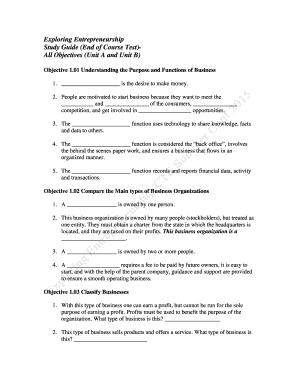 Entrepreneurship Study Guide