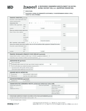 Application for Connection to the VSD Distribution Network