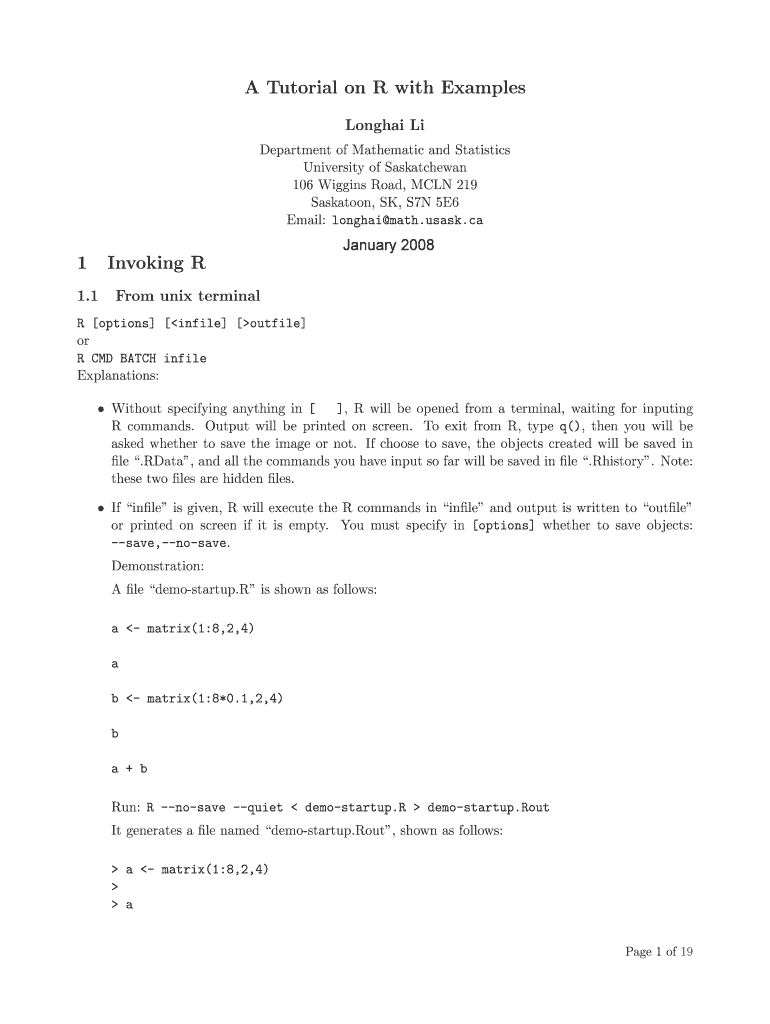 Fillable Online A Tutorial On R With Examples Fax Email Print Pdffiller Fillable Online A Tutorial On R With Examples Fax Email Print Pdffiller