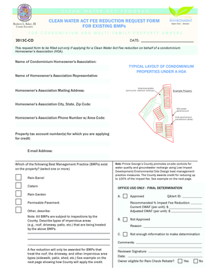 Clean Water Act Fee Reduction Request Form