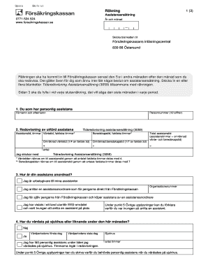 Swedish Assistance Compensation Invoice