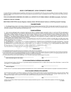 IEEE Copyright and Consent Form