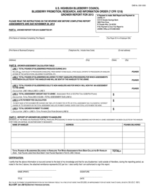 Blueberry Grower Report 2013