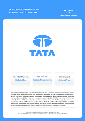 Tata Mutual Fund Common Application Form