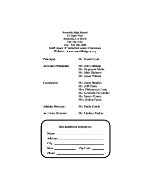 Google sheets agenda template - RHS Student Handbook - Roseville Joint Union High School District