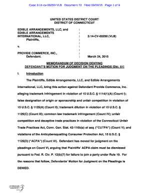 Official business of the court letter - EDIBLE ARRANGEMENTS - gpo