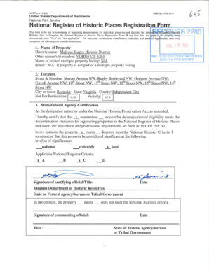 Service statement template - Registratio n F, - nps