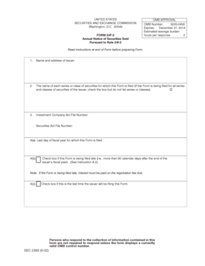 Form 24F-2 Annual Filing