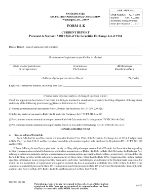 Form 8-K Current Report