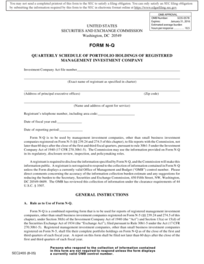 Form N-Q Quarterly Schedule of Portfolio Holdings