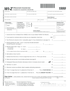 Wisconsin Income Tax Form WI-Z