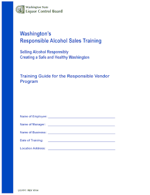 Washington Responsible Alcohol Sales Training Guide