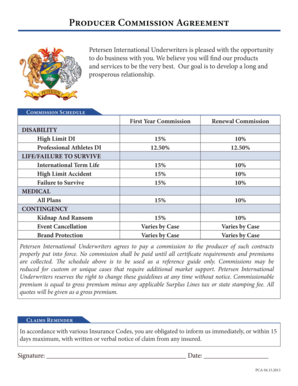 Producer Commission Agreement