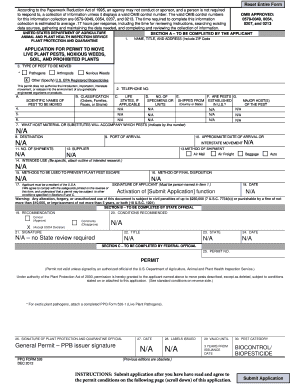USDA APHIS PPQ Form 526