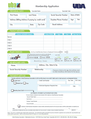 United Business Association Membership Application