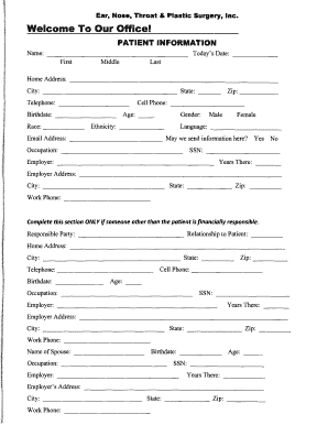 New Patient Appointment Form