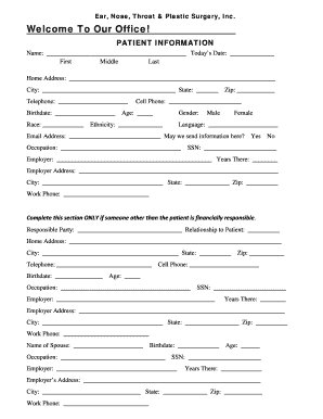 New Patient Appointment Form