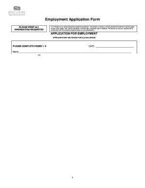 Employment Application Form