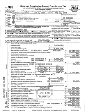 Form 990 Tax Exempt Organization Return