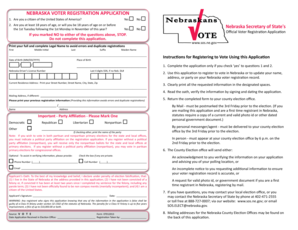Nebraska Voter Registration Application