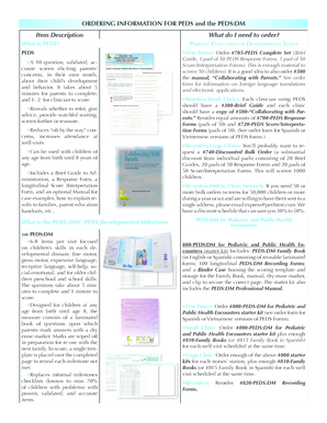 PEDS Developmental Screening Form