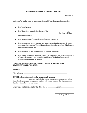 sample letter affidavit of loss passport