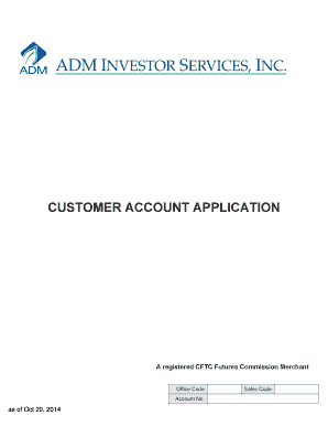 Customer Account Application