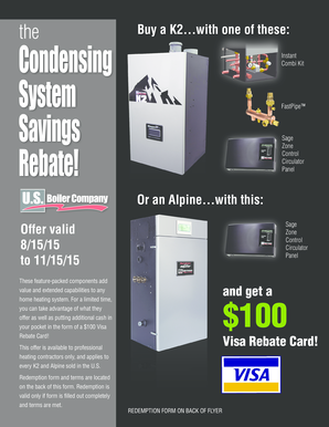Condensing System Savings Rebate Form