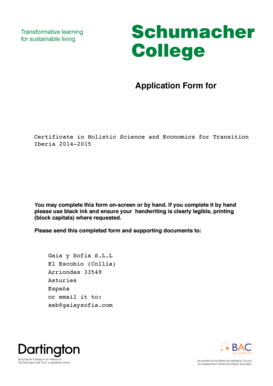 Probate 13100 form - To download an application form - Schumacher College - schumachercollege org