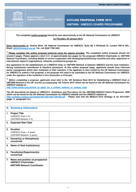 Examples of outline - UK Outline Proposal Form 2015 Cycle - Unesco - unesco org