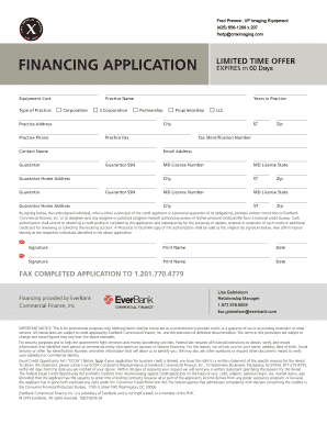 Equipment Financing Application