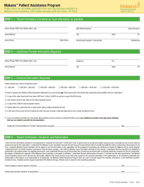 Makena Patient Assistance Program Application
