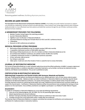 AARM Membership Application Form